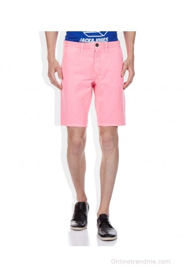 Jack & Jones Pink Solids Shorts Jack & Jones Pink Solids Shorts